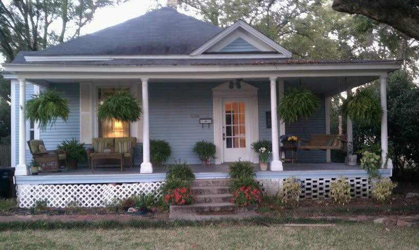 The house after I had made the porch and front yard feel like home